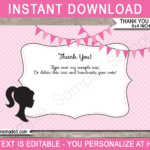 Printable Barbie Party Thank You Cards Barbie Birthday Party Notes