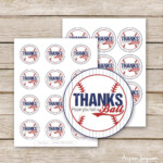 Baseball Thank You Tags 1st Birthday Baseball Party Favors