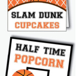 Basketball Food Labels Printable Food Tents Buffet Signs Or Place