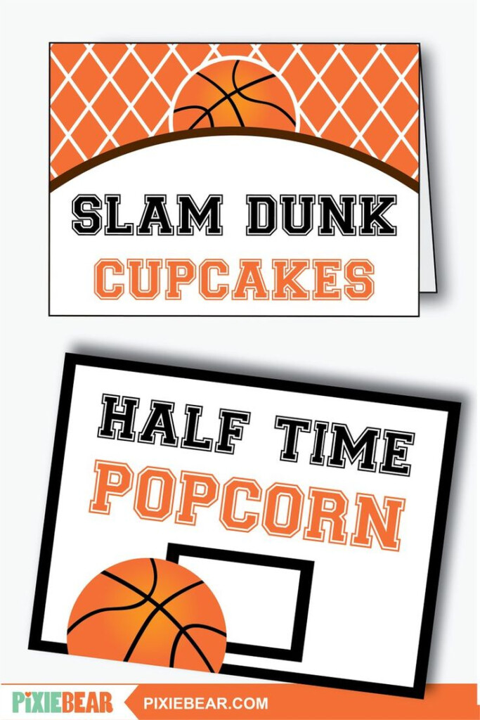 Basketball Food Labels Printable Food Tents Buffet Signs Or Place 