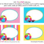 Beach Ball Pool Printable Food Labels Digital File 5 00 Via Etsy