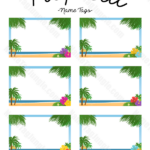 Free Printable Tropical Name Tags The Template Can Also Be Used For