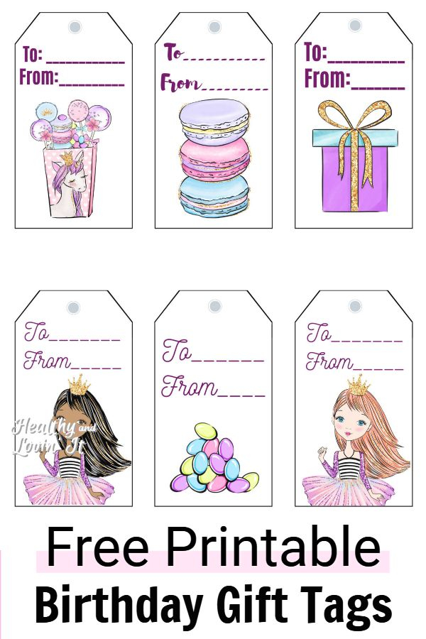 Free Printable Birthday Gift Tags 12 Cute Variations Birthday Gift 