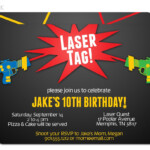 Laser Tag Birthday Invitations Laser Tag Birthday Party Laser Tag