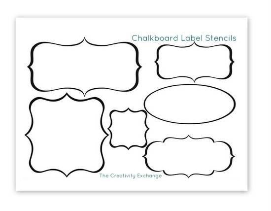 Free Printable Stencils To Make Vinyl Chalkboard Labels 