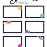Free Printable Space Name Tags The Template Can Also Be Used For