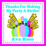 Bowling Birthday Party Stickers Or Favor Tags Birthday Party Stickers