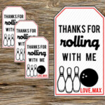 DIY Persoanlized Printable Bowling Party Favor Tags Bowling Party