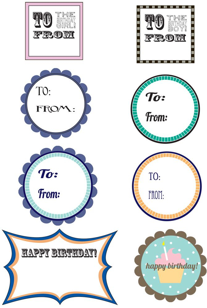 Free Printable Birthday Gift Tags Birthday Gift Tags Printable Free