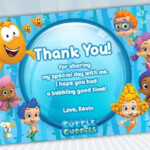 Bubble Guppies Thank You Card Blue Or Pink