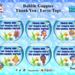 Bubble Guppies Thank You Tags Favor Tags Bubble Guppies Etsy Bubble