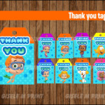 Bubble Guppies Thank You Tags Printable Bubble Guppies Gift Etsy