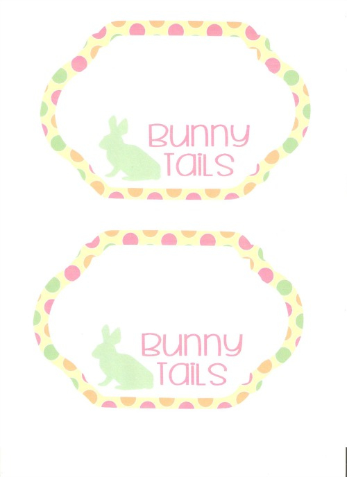 Bunny Tails Free Printable Label Easter bunnytails easterbunny 