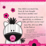 Girl Baby Shower Invitations Hot Pink Baby Zebra Girl Baby Shower