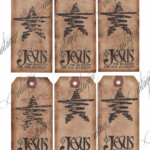 Christmas Printable Gift Tags Rustic Primitive Jesus Is The Etsy In