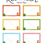 Free Printable Reindeer Name Tags The Template Can Also Be Used For