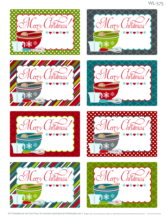 Printable Christmas Labels For Homemade Baking Christmas Printable