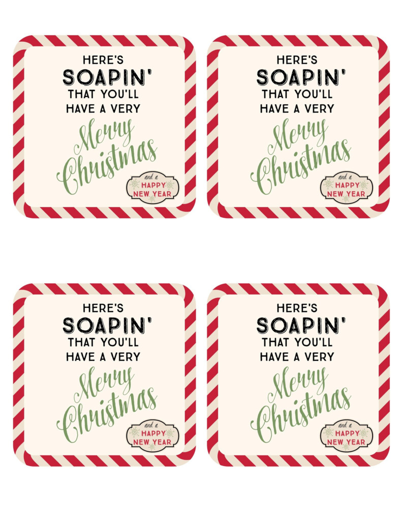 Christmas Soap Gift Soap Gift Tag Neighbor Christmas Gifts