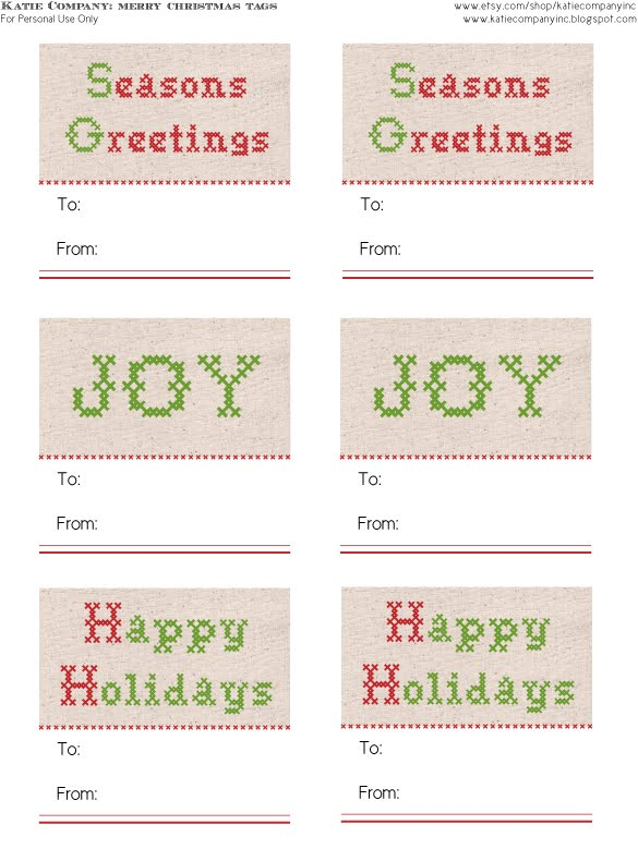 Tinker Tinker Craft 20 Christmas Gift Tags Free Printables 