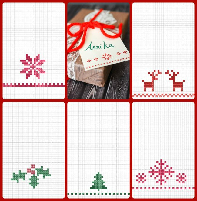 Cross Stitch Gift Tag Tutorial With Free Printable Patterns Cross