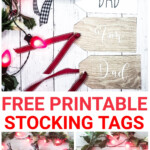 DIY Stocking Tags Free Printable Christmas Stockings Diy Christmas