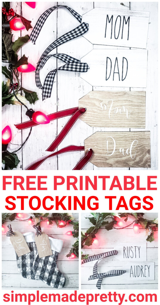 DIY Stocking Tags Free Printable Christmas Stockings Diy Christmas 