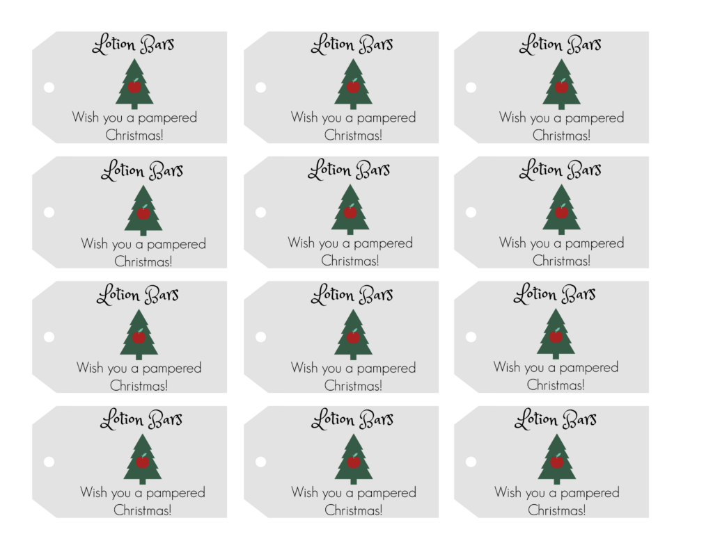 Lotion Bars Free Printable Gift Tags For Teacher Christmas Gift Wish 