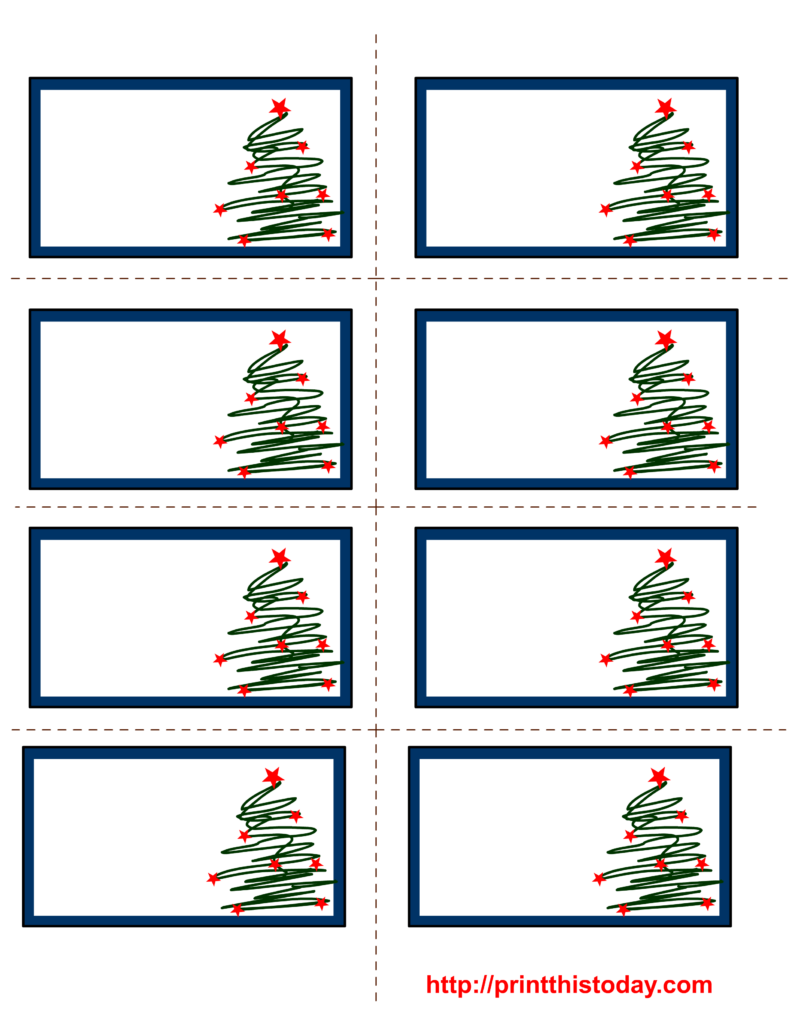 12 Free Christmas Printable Label Template Design Images Free 