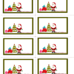 Free Printable Christmas Labels With Santa Tree And Gifts Etiquette