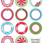 Printable Christmas Party Circles Perfect Gift Tags Cupcake Toppers