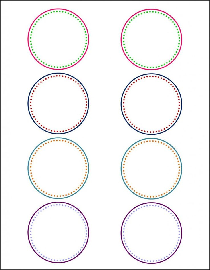 Circle Label Template Printable Label Templates