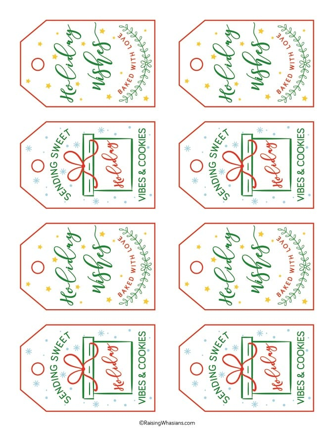 FREE Christmas Cookie Tags Printable Raising Whasians