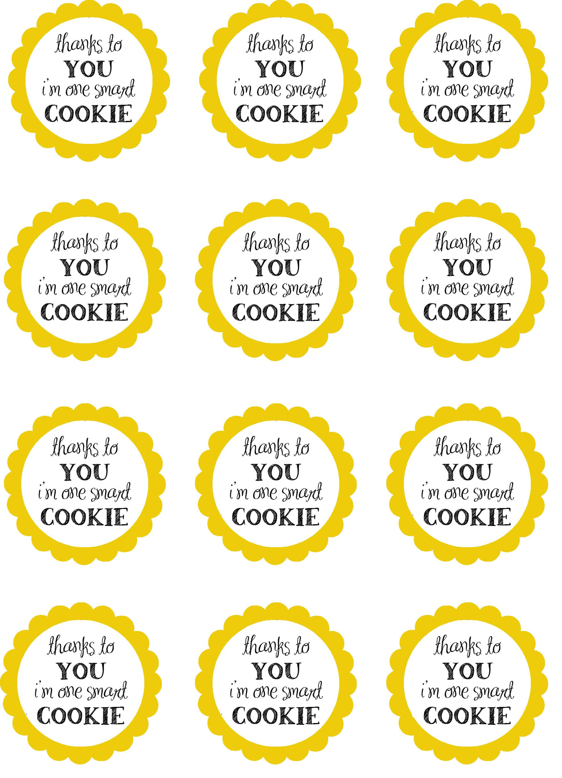 Your One Smart Cookie Printable With Images Smart Cookie Printable