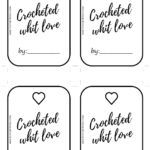 Crocheted Whit Love By Free Printable Tags For Handmade Cr