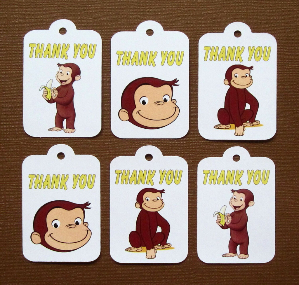 Curious George Thank You Tags Curious George Birthday Tags Curious 