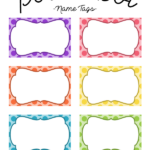 Printable Polka Dot Name Tags Name Tag Templates Tag Template Free