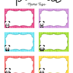 Printable Panda Name Tags