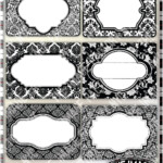 Black And White Damask Printable Labels Tags For Gift Tags Place