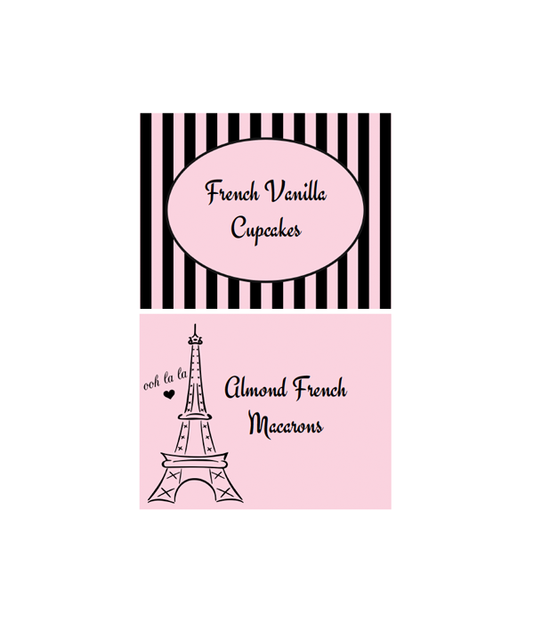 Free Printable Paris Dessert Table Labels Printable Party Decor 