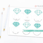 Diamond Ring Wine Glass Drink Tags For Bridal Showers Engagement