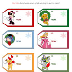 Printable Disney Christmas Gift Tags Disneyclips