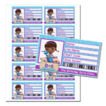 Instant Download Doc McStuffins Birthday Id Badge Name Badge