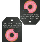 Free Printable Donut Thank You Gift Tags Appreciation Printable