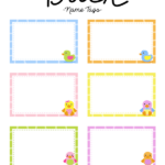 Free Printable Duck Name Tags The Template Can Also Be Used For