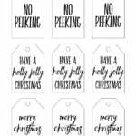 Black White Christmas Gift Tags Printable pdf Gift Tags Christmas
