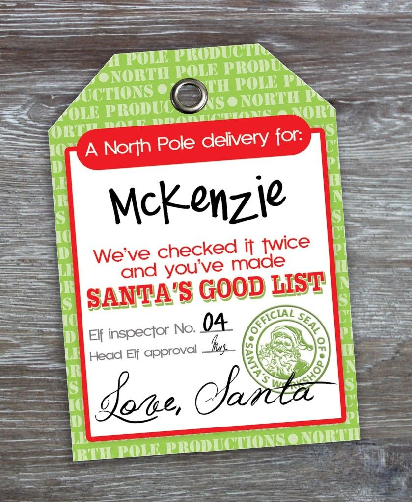 Free Printable Santa Gift Tags You Can Even Edit To Add Child s Name
