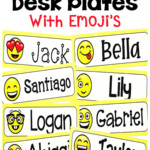 Editable Emoji Name Tags And Desk Plates Name Tags 6th Grade Reading