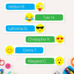 Customized Printable Emoji Name Tags For Student Desks Teacher By