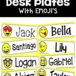 Editable Emoji Name Tags And Desk Plates Name Tag For School Name