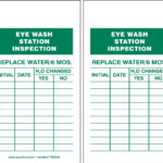Eyewash Inspection Tags And Status Record Tags Eye Wash TRS245